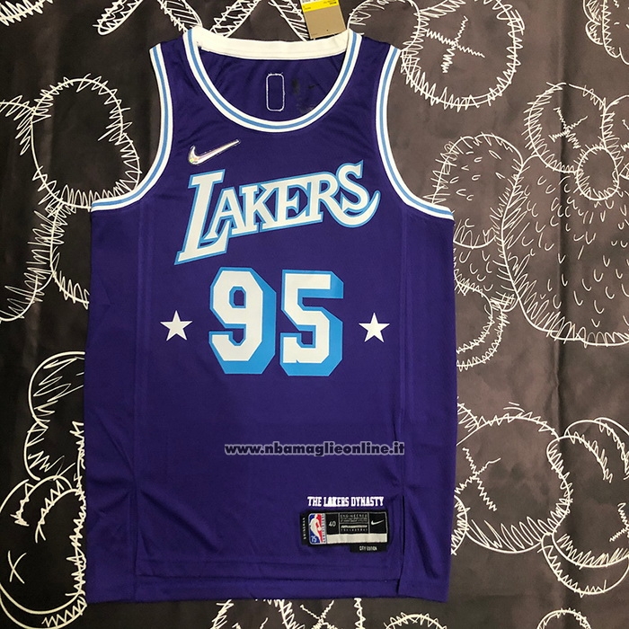Maglia Los Angeles Lakers Juan Toscano-Anderson #95 Citta 2021-22 Viola